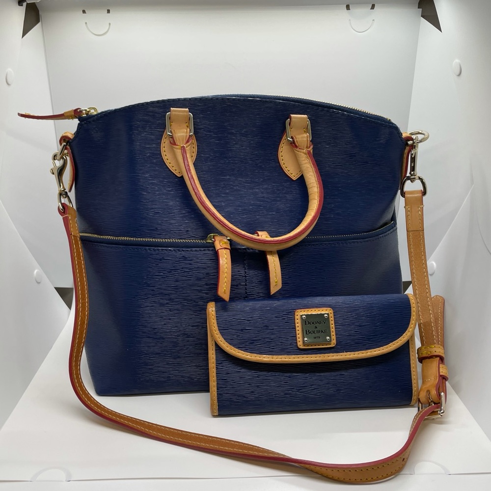 Dooney & Bourke Navy Handbag & Wallet Set